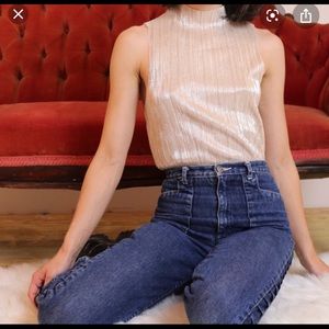 Anthropologie  Eri + Ali champagne top